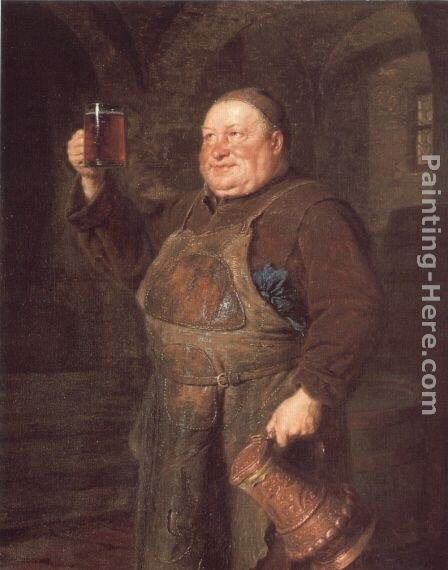 Eduard Grutzner Monch Mit Bierkrug